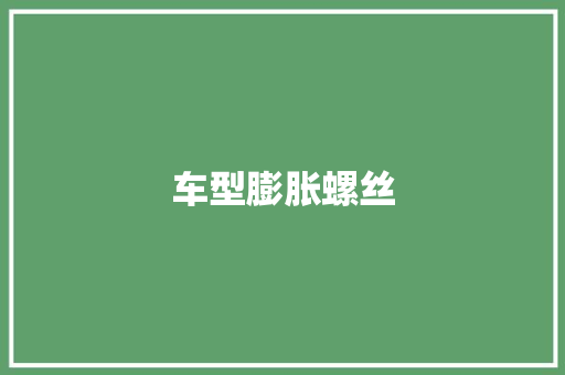 车型膨胀螺丝