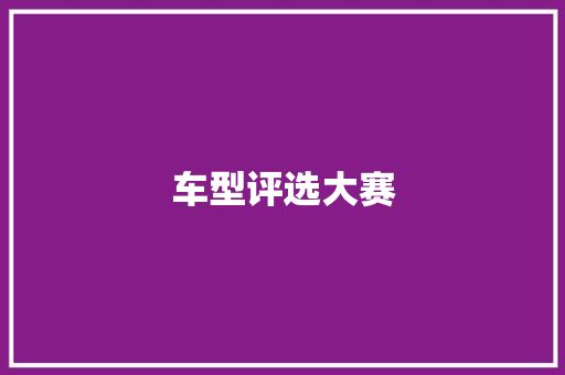 车型评选大赛