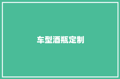 车型酒瓶定制