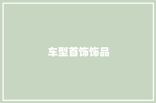 车型首饰饰品