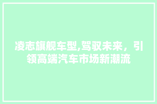 凌志旗舰车型,驾驭未来，引领高端汽车市场新潮流 变速箱配件