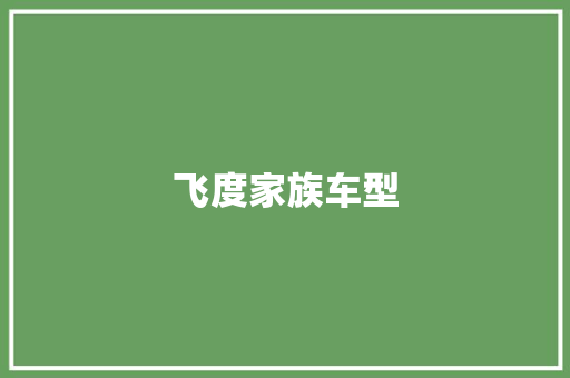 飞度家族车型