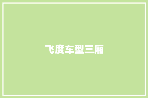 飞度车型三厢