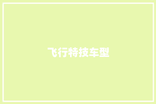 飞行特技车型