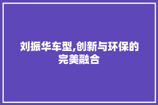 刘振华车型,创新与环保的完美融合