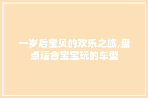 一岁后宝贝的欢乐之旅,盘点适合宝宝玩的车型