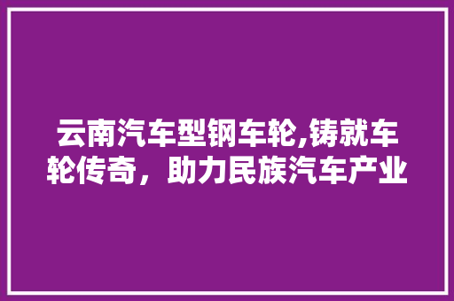 云南汽车型钢车轮,铸就车轮传奇，助力民族汽车产业腾飞