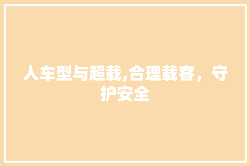 人车型与超载,合理载客，守护安全