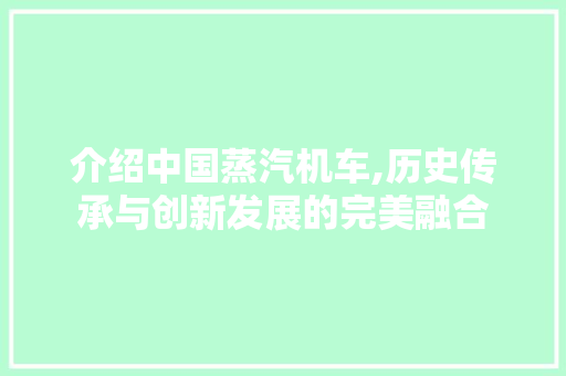 介绍中国蒸汽机车,历史传承与创新发展的完美融合
