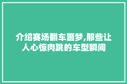 介绍赛场翻车噩梦,那些让人心惊肉跳的车型瞬间