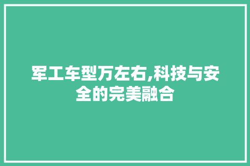 军工车型万左右,科技与安全的完美融合