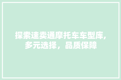 探索速卖通摩托车车型库,多元选择，品质保障