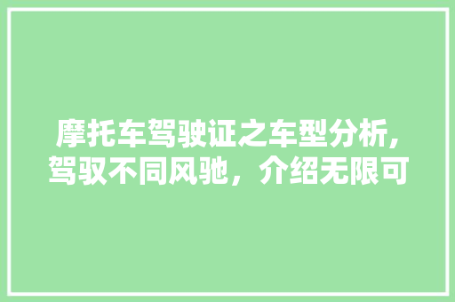 摩托车驾驶证之车型分析,驾驭不同风驰，介绍无限可能