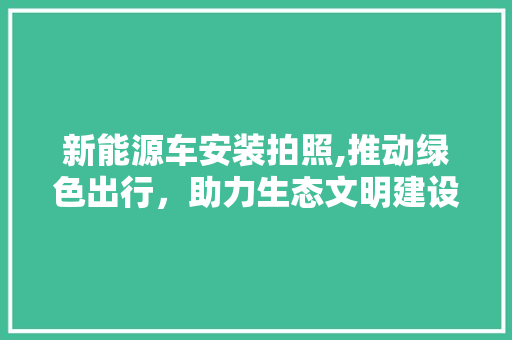 新能源车安装拍照,推动绿色出行，助力生态文明建设