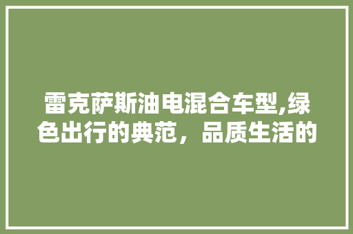 雷克萨斯油电混合车型,绿色出行的典范，品质生活的选择