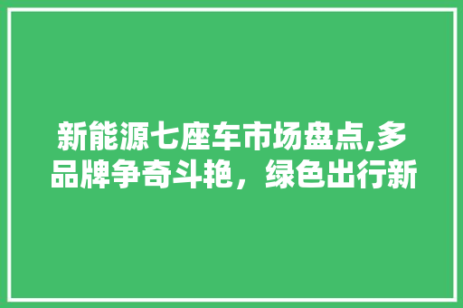 新能源七座车市场盘点,多品牌争奇斗艳，绿色出行新选择