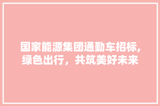 国家能源集团通勤车招标,绿色出行，共筑美好未来
