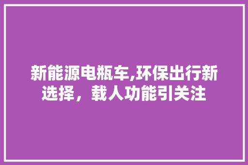 新能源电瓶车,环保出行新选择，载人功能引关注