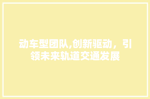 动车型团队,创新驱动，引领未来轨道交通发展