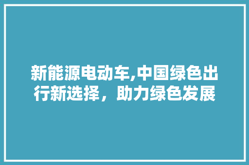 新能源电动车,中国绿色出行新选择，助力绿色发展