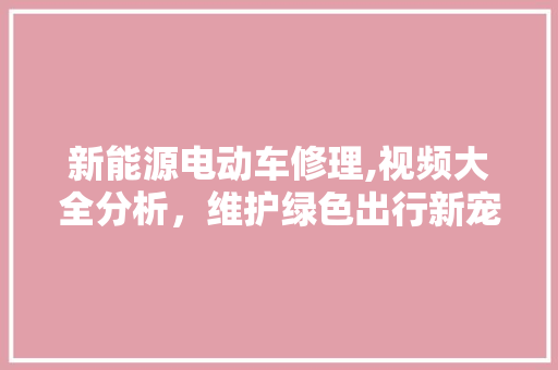 新能源电动车修理,视频大全分析，维护绿色出行新宠