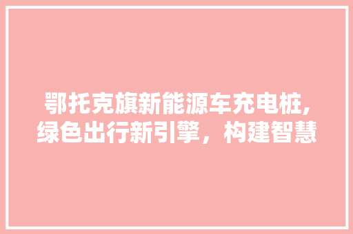 鄂托克旗新能源车充电桩,绿色出行新引擎，构建智慧能源生态