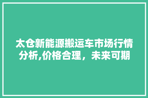 太仓新能源搬运车市场行情分析,价格合理，未来可期