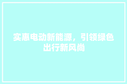 实惠电动新能源，引领绿色出行新风尚 车灯配件