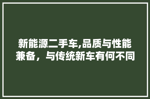 新能源二手车,品质与性能兼备，与传统新车有何不同