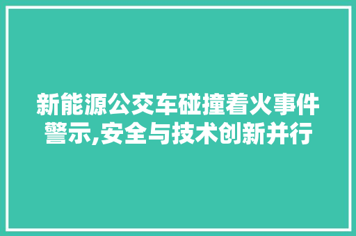 新能源公交车碰撞着火事件警示,安全与技术创新并行