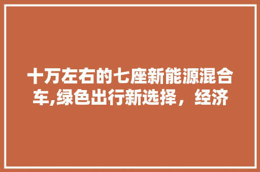 十万左右的七座新能源混合车,绿色出行新选择，经济环保两不误