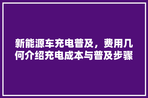 新能源车充电普及，费用几何介绍充电成本与普及步骤