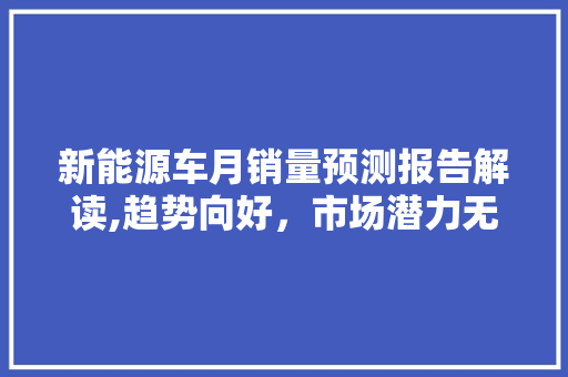 新能源车月销量预测报告解读,趋势向好，市场潜力无限