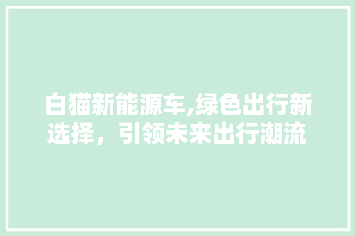 白猫新能源车,绿色出行新选择，引领未来出行潮流