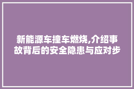 新能源车撞车燃烧,介绍事故背后的安全隐患与应对步骤 底盘配件