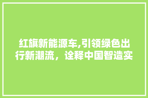 红旗新能源车,引领绿色出行新潮流，诠释中国智造实力
