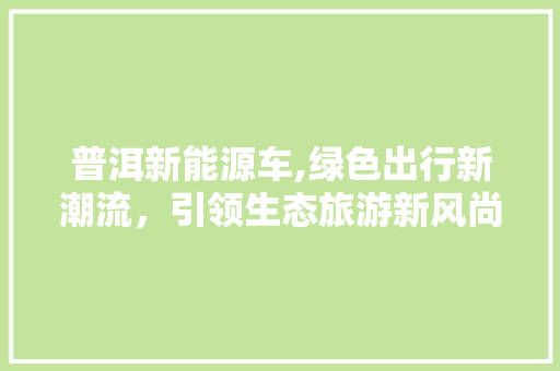 普洱新能源车,绿色出行新潮流，引领生态旅游新风尚