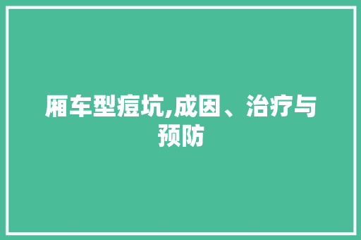 厢车型痘坑,成因、治疗与预防