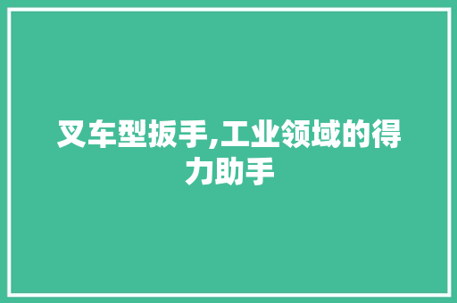 叉车型扳手,工业领域的得力助手 发动机配件