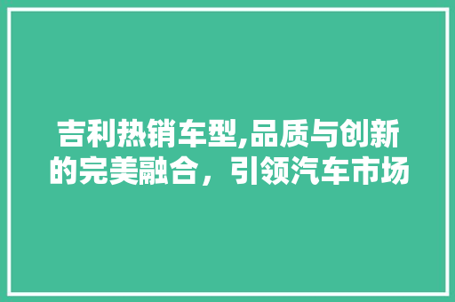 吉利热销车型,品质与创新的完美融合，引领汽车市场新潮流