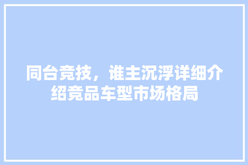 同台竞技，谁主沉浮详细介绍竞品车型市场格局