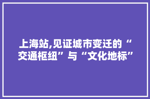 上海站,见证城市变迁的“交通枢纽”与“文化地标”