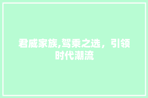 君威家族,驾乘之选，引领时代潮流