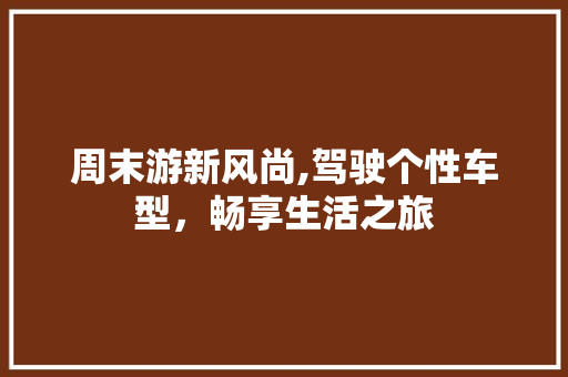 周末游新风尚,驾驶个性车型，畅享生活之旅