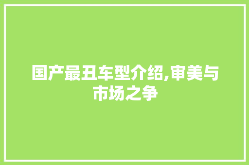 国产最丑车型介绍,审美与市场之争