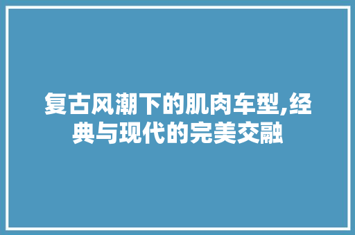 复古风潮下的肌肉车型,经典与现代的完美交融