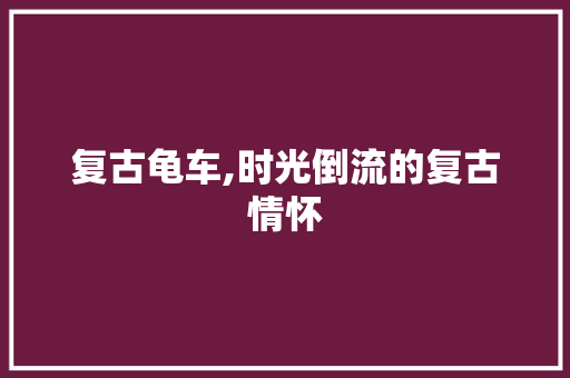 复古龟车,时光倒流的复古情怀